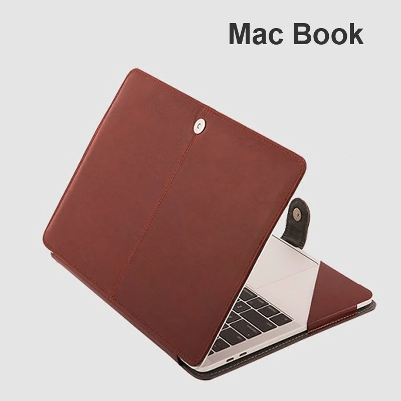 For New  Macbook Air Pro Retina Touch Bar A1425 A1502 A2251 For 2020 A2337 A2338   12 13 15 16 inch PU Leather Laptop Case Bag