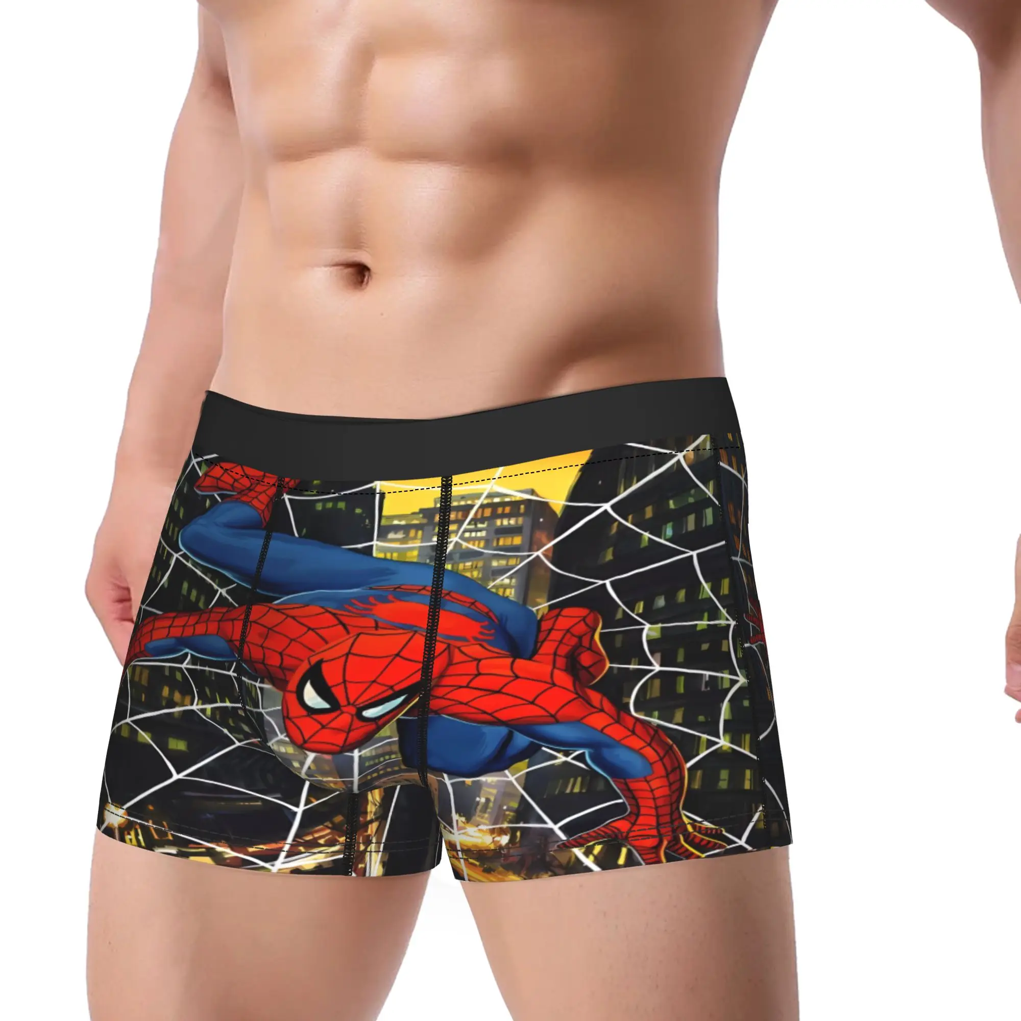 S-Spiders Heroes Boxer Brief  Underwear Trenky Males Breathable Boxershorts Custom DIY Plus Size Underpants