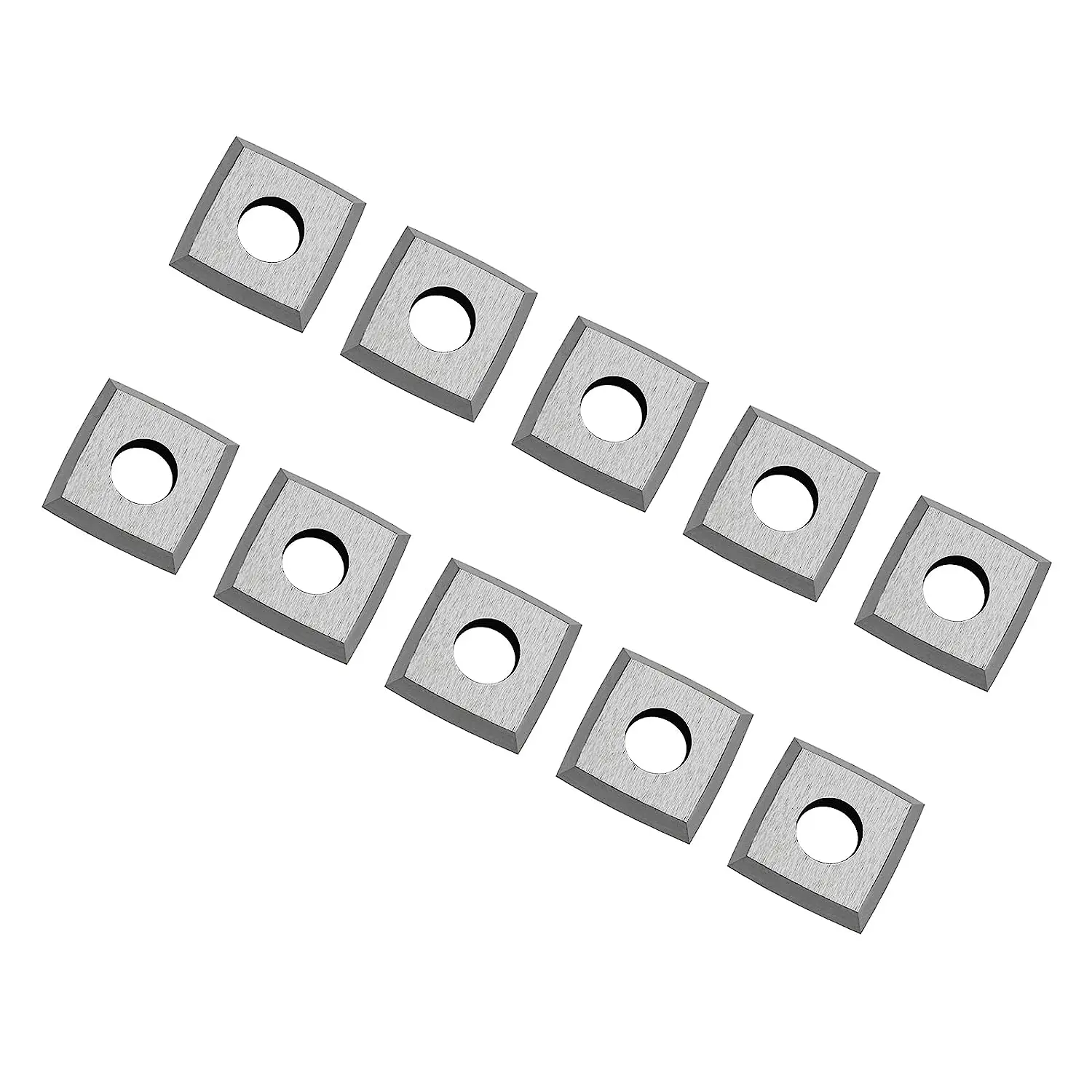 FOXBC 10pcs 15mm Carbide Cutter Inserts 15x15x2.5mm R100 for All Byrd Shelix Cutterhead, Replacement for Byrd KN400