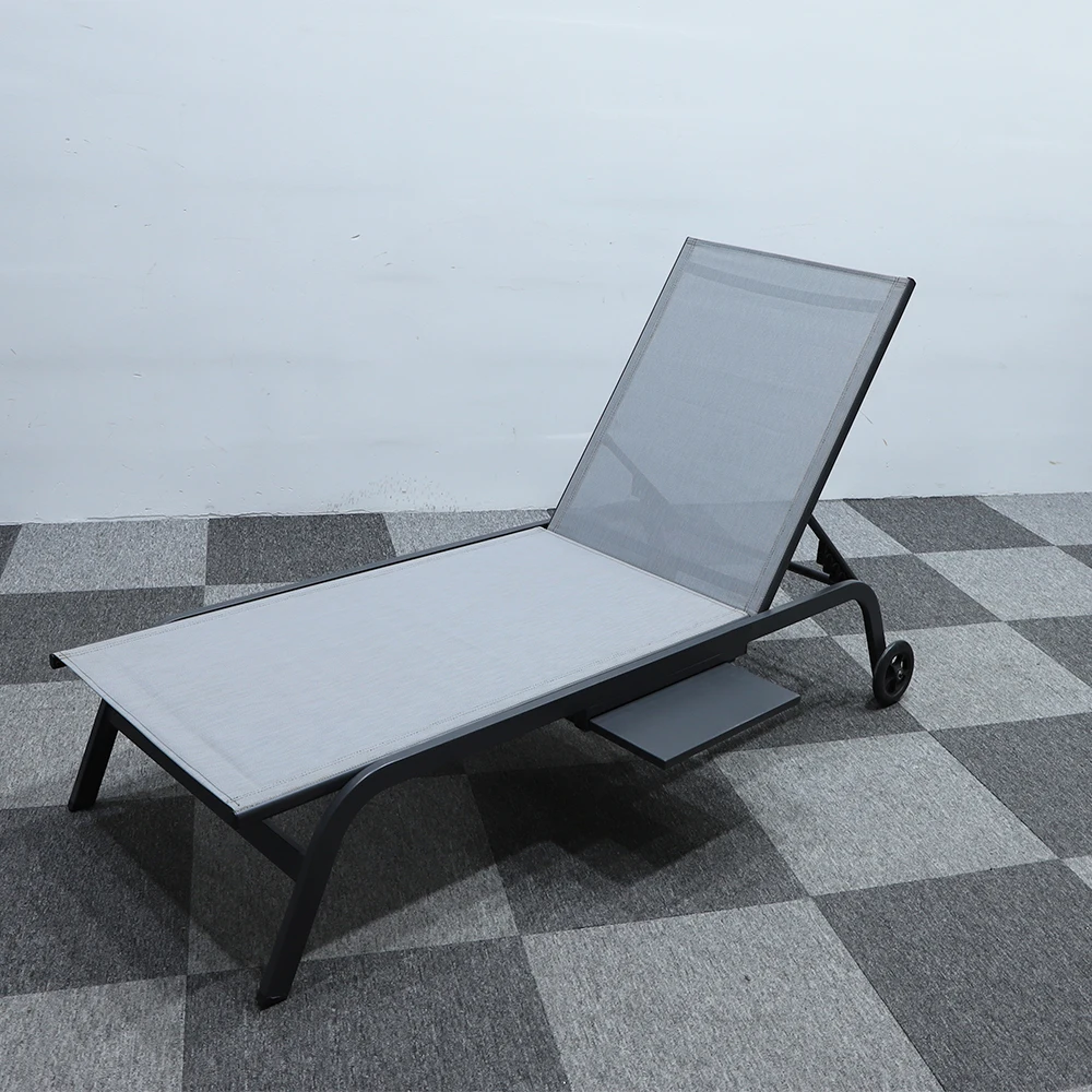 Gartenmöbel Chaiselongue Stühle Set Hotel Strand Daybed Poolstuhl mit Beistelltisch im Freien