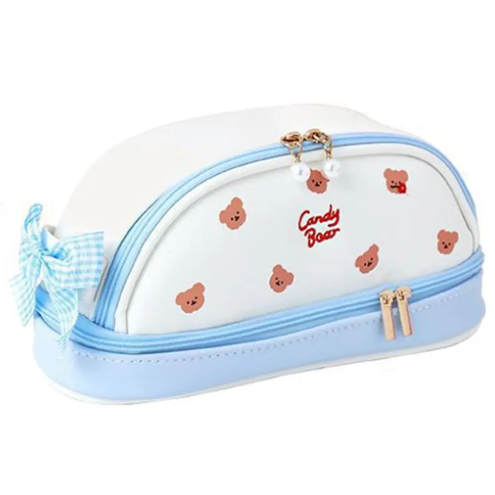 Kawaii Love Strawberry Large Capacity Cherry School Supplies Pencil Bag Pencil Pouch Pencil Cases Student Stationery
