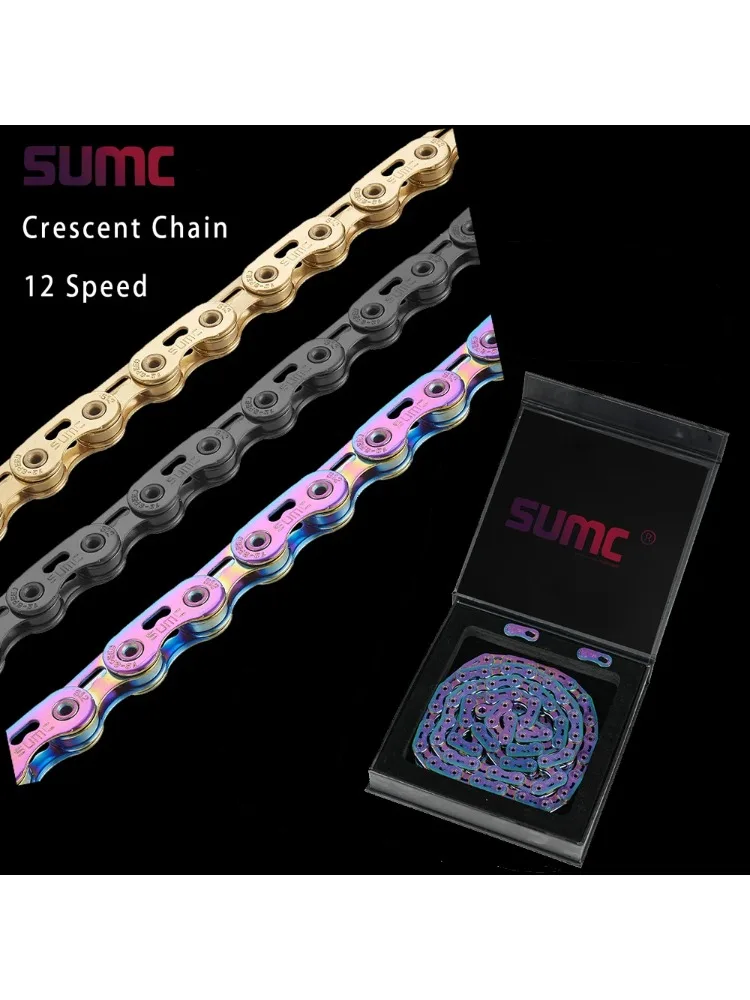 AliExpress RGO SUMC Bicycles 12-Speed Hollow Crescent Premium Bike Chain for SRAM System Road And Mountain Bikes 126 Links Cycling Chain Parts