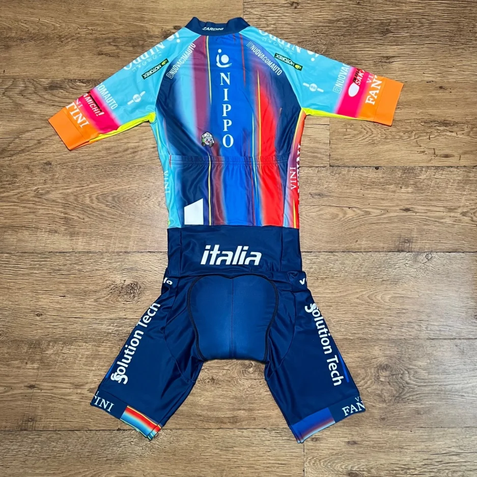 Traje de Ciclismo Corto/Largo de Manga Corta/Larga Solution Tech TEAM FLUO YELLOW con Corte Láser 2026 para Hombre y Mujer