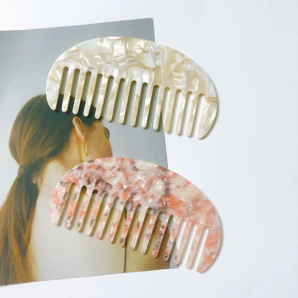 Anti-static Fashion Korean Design Hair Cutting Brush Tortoise Shell Hairdressing Comb Acetate Hair Combs Hair Styling Tool