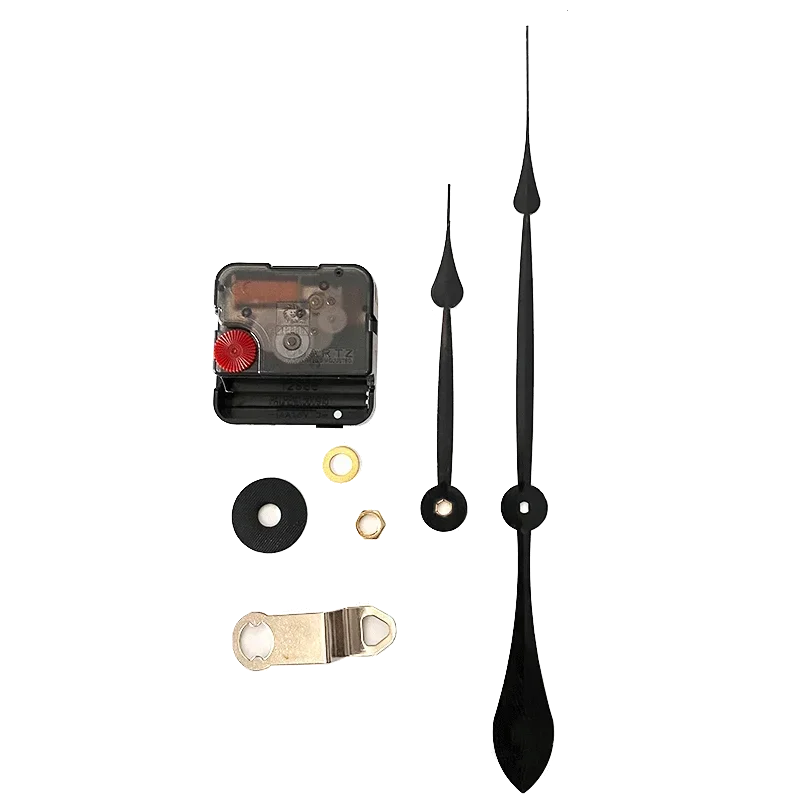 高トルク「i」シャフト移動時計,6mmネジ軸,長さクォーツ機構,黒いハンドフック,DIYキット,12888