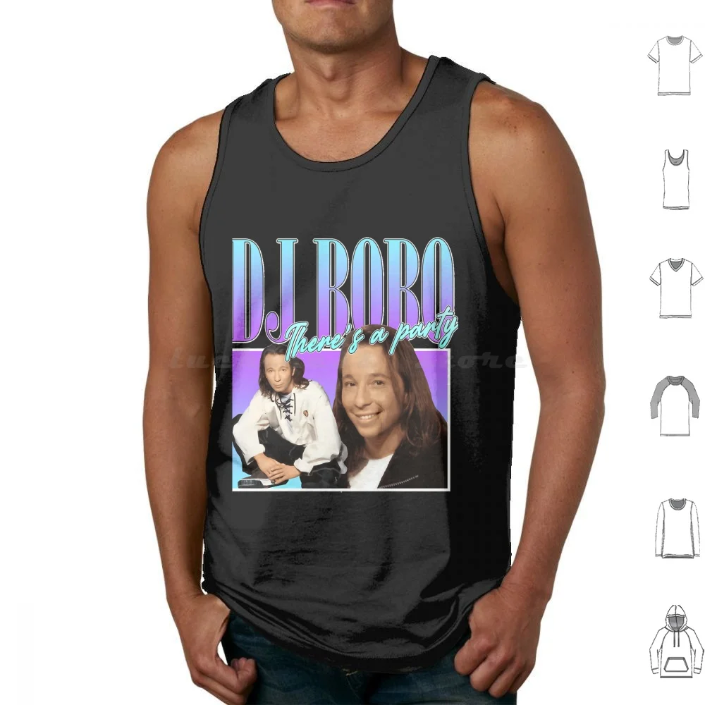 Dj Bobo 90s Eurodance Tank Tops Vest Sleeveless Dj Bobo 90s Eurodance Fanart