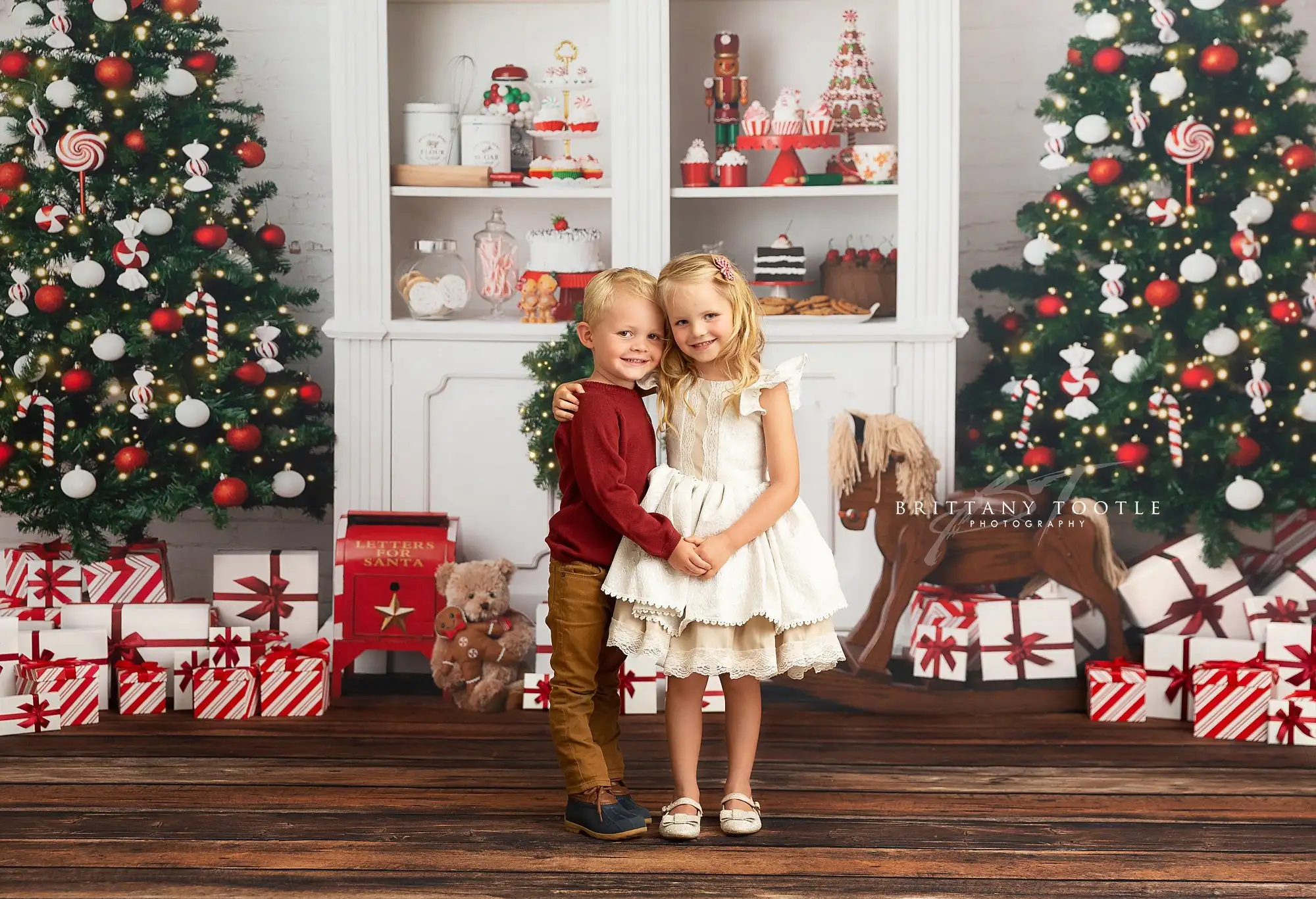 Weihnachts ferien Fotografie Hintergrund Schrank Geschenke Weihnachts bäume Kinder Baby Fototermin Dekore Festival Party Hintergrund