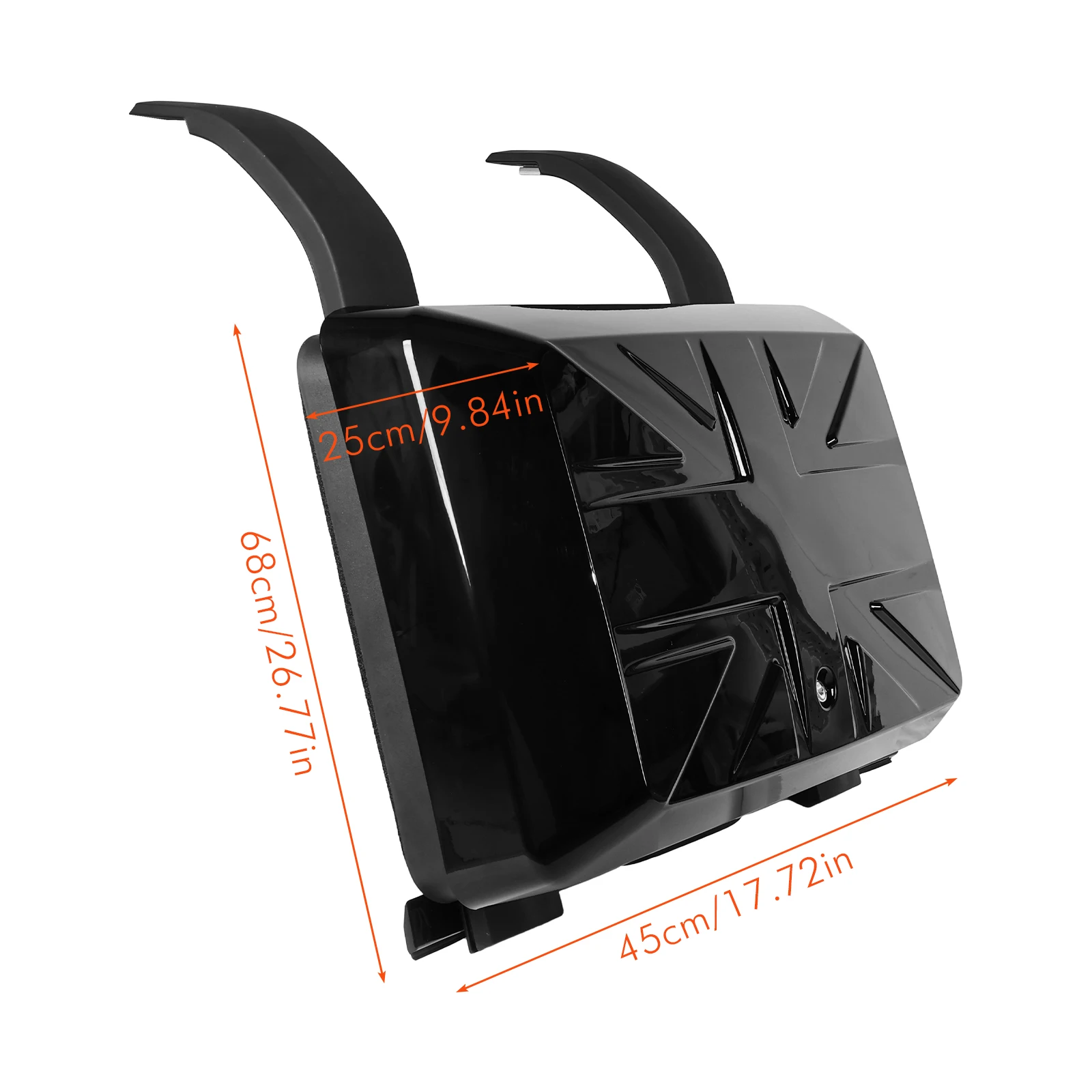 حافظة حامل جانبية للسيارات باللون الأسود اللامع مع نظام مفتاح قفل أساسي صندوق أدوات خارجي للسيارة لسيارة لاند روفر ديفندر 110 2020-2024 #6