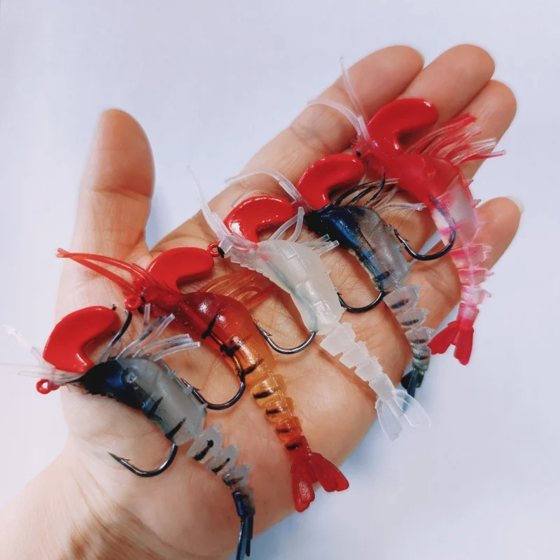 

Wondersee 5pcs 7cm12g Section Shrimp Soft Lure Luminous Realistic Bionic Bait For Freshwater Saltwater Bass Trout Fishing Tackle