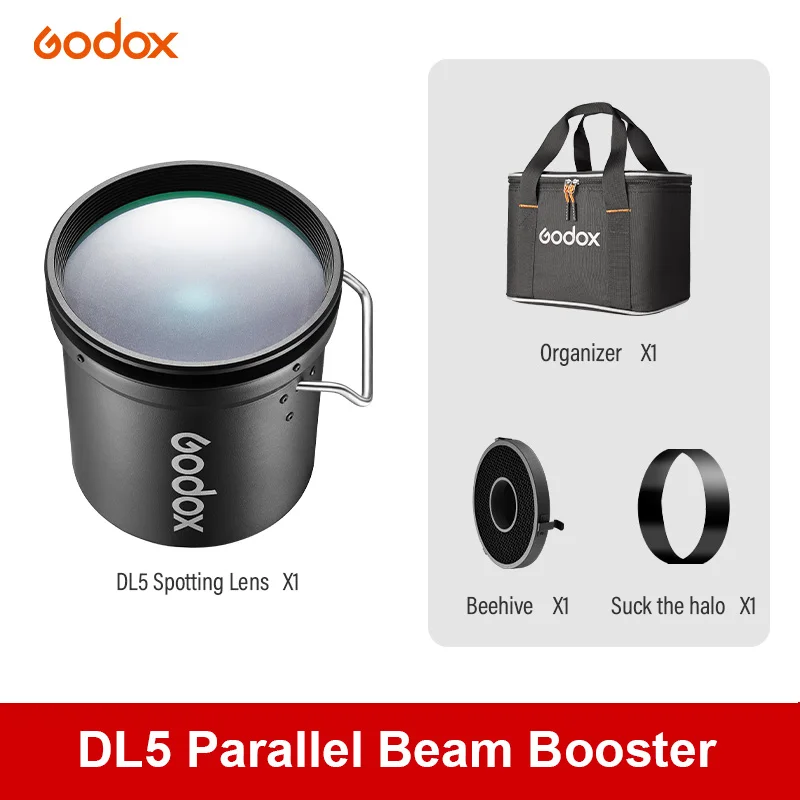 Godox DL5 Parallel Beam Booster for S60BI LED Light Professional Photographer Accessories with Portable Bag for Creative Video