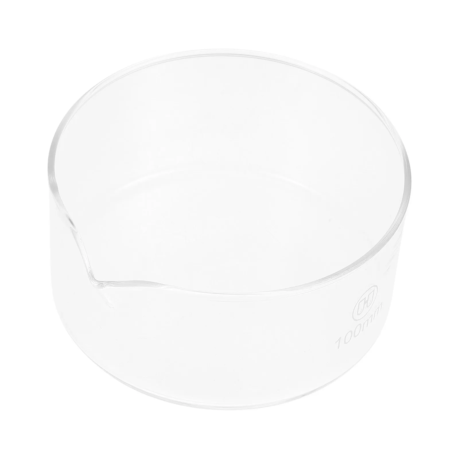 

1Pcs Glass Crystallizing Dish with Spout Flat Bottom for Home Use Heat Resistant Chemical Resistant Evaporation Dish