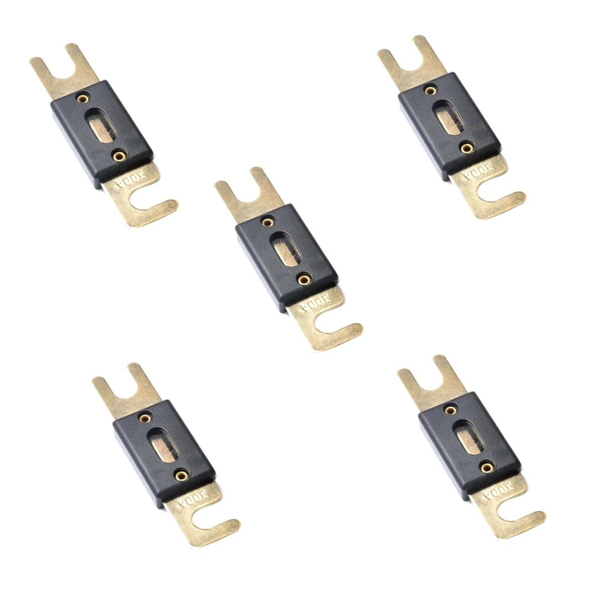 

5pcs Anl 300 Amp Gold Plated For Car Truck Rv Marine Protection Circuit Fuse Block Heavy Duty Electrical System Auto