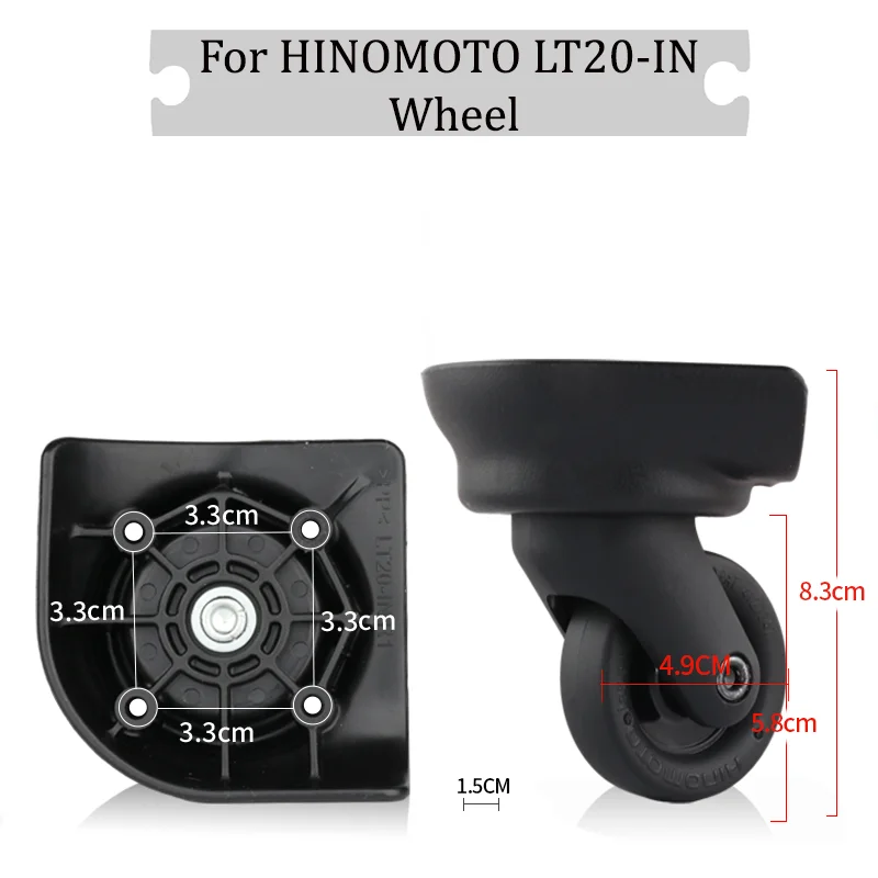 For HINOMOTO LT20-IN Universal Wheel Replacement Suitcase Rotating Silent Smooth Convenient Shock Absorbing Accessories Wheels