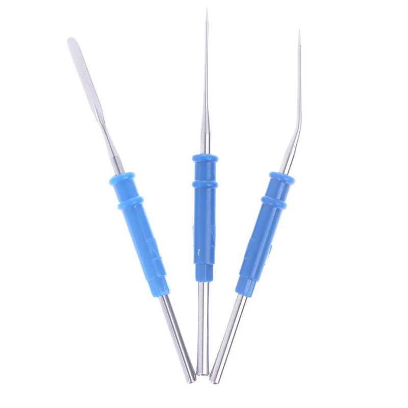 10pcs ESU Pencil Tip Electrocoagulation Device Electrosurgery Blade Electrode Needle Electrode Reusable Replacement Parts 3Types