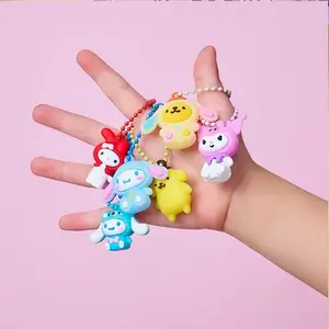 Sanrio Doll Cartoon Geschenkbox, Lochmusik -Outfit, handgefertigte Kinder -Süßwaren -Überraschungs -Blindkiste, Geburtstagsgeschenk, neu, 40pcs 12 Hauptverkaufspaket - №7