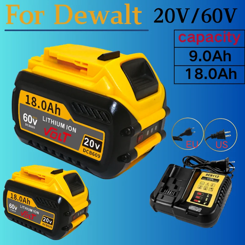 Original For DEWALT 20V For Flexvolt 20V/60V MAX DCB609 DCB547-XJ DCB200 DCB201 DCB205 DCB609-2 For Dewalt Lithium Ion Battery