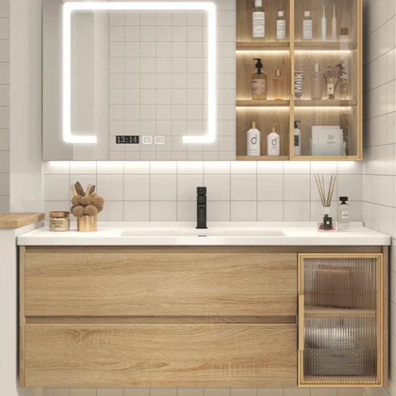 

Toilet accessories Cabinet Salon Station Closed Storage Toilet Wooden Furniture Bathroom Shelf Multifunction bathroom vanity