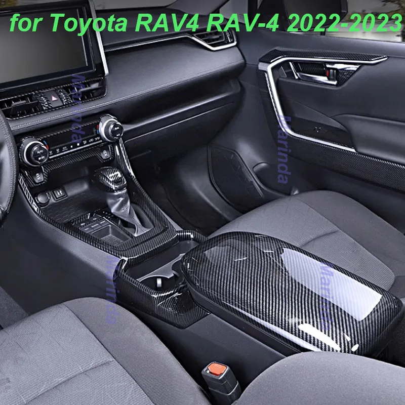 

Car Decorative Trims for Toyota RAV4 RAV-4 2022-2023 Cup Frame Streering Wheel Anti-kick Armrest Box Frame Interior Accessories