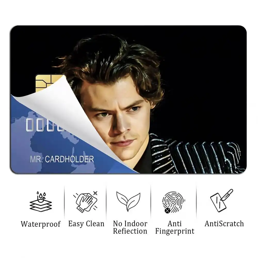 Kiss All Time Harry Styles Card Stickers for Bank Access Protective Waterproof Film Cover Sticker Gift