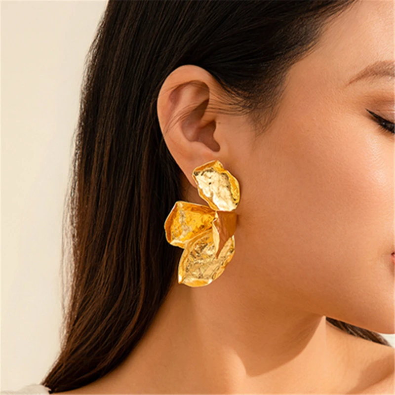 Kshmir New retro earrings creative irregular embossed female jewelry accessories, girls gifts, wholesale