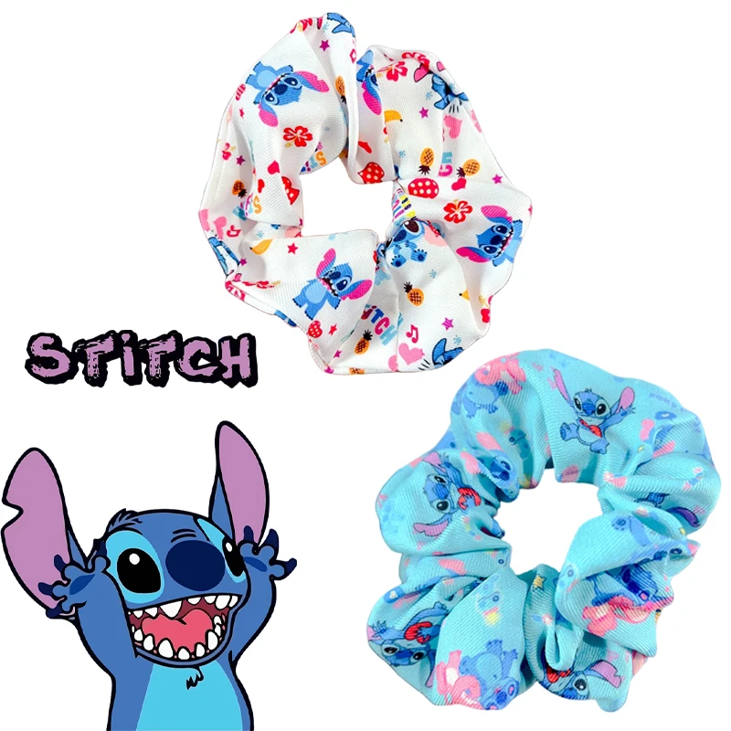 

Anime Stitch Scrunchies Hair Band Cute Cartoon Stitch Hair Tie High Ponytail Rubber Band Hair Accessories Headwear Gifts