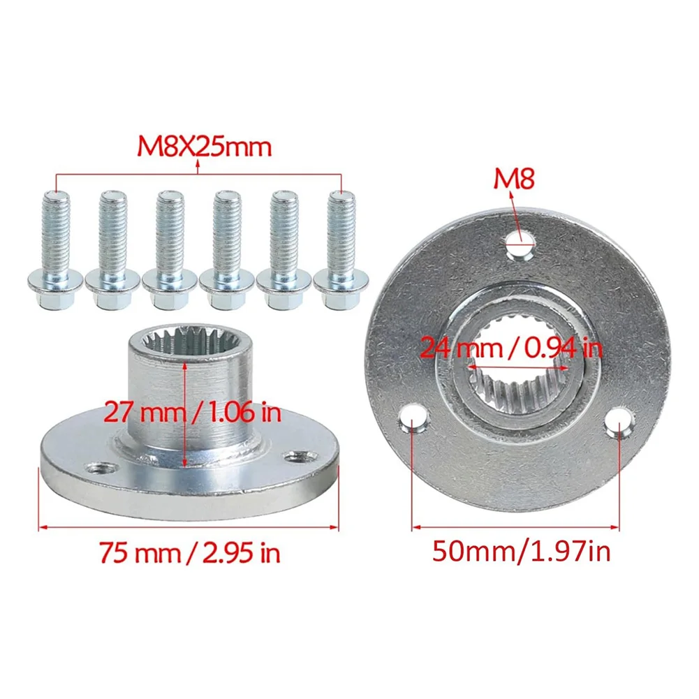 

Replacement Rear Axle Hubs Atv Buggy 24mm 0.96inch Rear Axle Hub Hardened Steel Alloy Suitable For DIY Projects