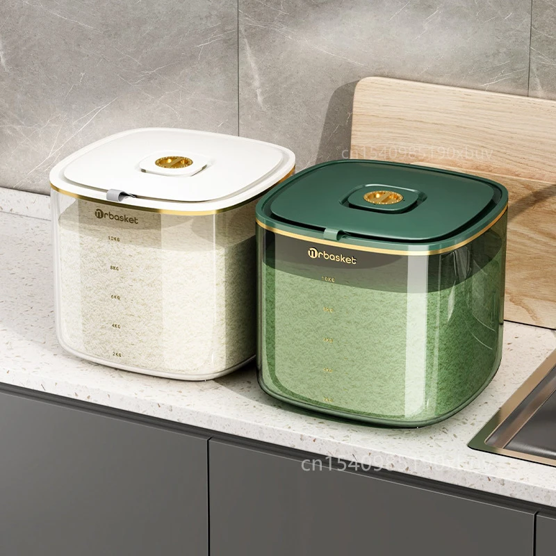 5kg Rice Bucket Moisture-proof Insect-proof Sealed Tank Pressed Surface Thickened Powder Storage Bucket Kitchen Storage Box