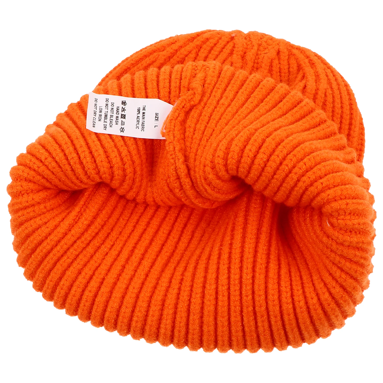 

Dome Knitted Hat Warm Cuffed Cap Yarn Beanie Easy Clean Woolen Hat Fashion Ball Comfortable Smooth Bright Color Durable
