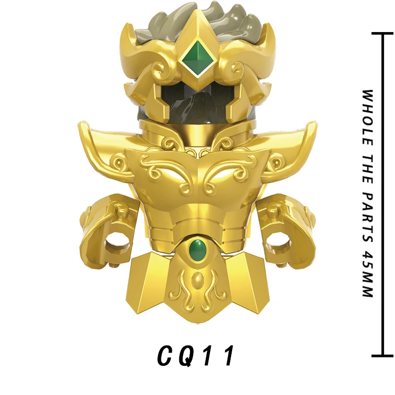 Briques de construction Golden Douze Saints Armor pour enfants, Anime Rick Mini, figurine d'action, accessoires Moc, jouets pour enfants, CQ17, CQ22, CQ11