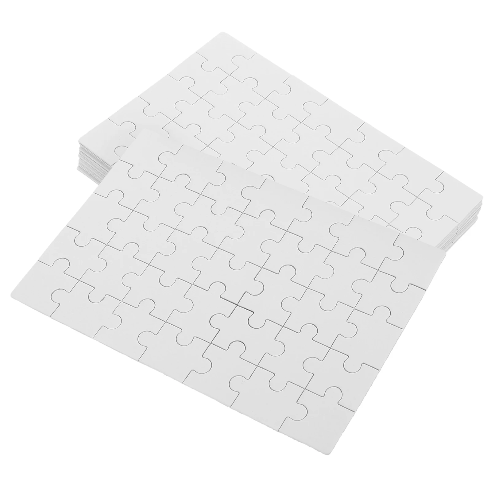 10 Sheets Blank Puzzle Jumbo DIY Heat Transfer Sublimation Wooden Puzzle Pieces For Crafts Thermal Vinyl Puzzles Games