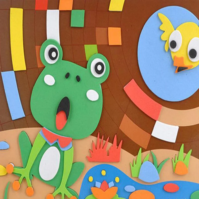 10 قطعة سميكة A4 مسحوق الذهب بريق ملصقات إيفا رغوة ورقة مشرقة أوراق الاطفال اليدوية Diy بها بنفسك سكرابوكينغ الحرفية ديكور ملصق #5