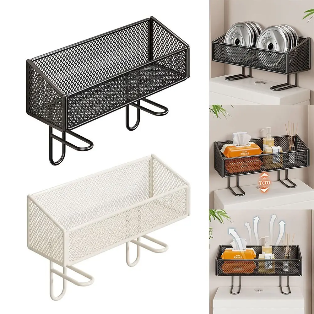 

Многофункциональная полка для унитаза, черно-белая отверстие, бесплатная установка, стеллаж для хранения унитаза, железный органайзер для хранения, органайзер для унитаза