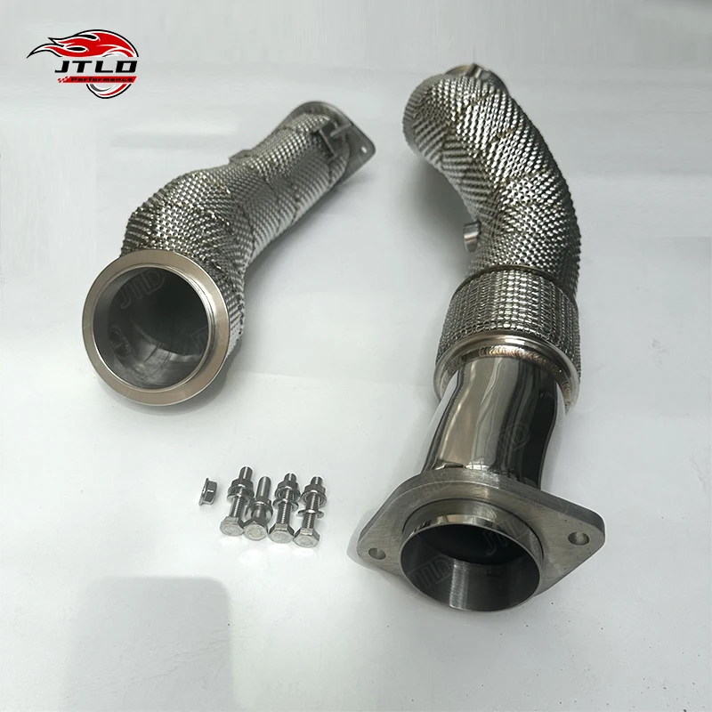 

JTLD Performance 304SS Exhaust Decat Catless Downpipe For BMW G8X G80 M3 G82 M4 G87 M2 Exhaust Test Pipes With Heat Shield
