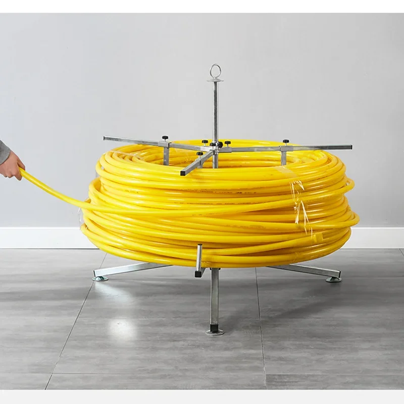 New Underfloor Heating Pipe Rack Bearing Dispenser Removable Pipe Uncoiler Stand For Easy Floor Heating Installation