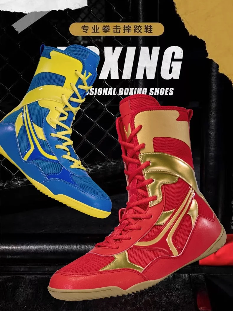 Professional Men's Boxing Shoes Women's Branded Fighting Shoes Professional Wrestling Boots Men's Slip Resistant Sneakers