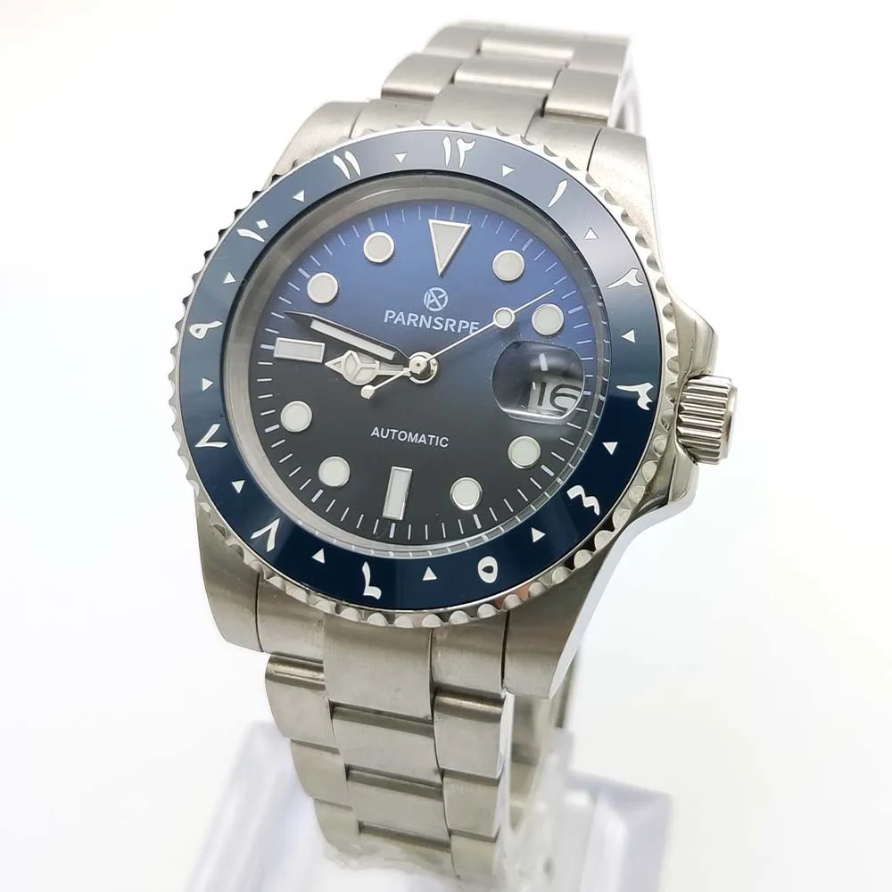 Мужские стильные водонепроницаемые часы из нержавеющей стали, сапфировые часы с автоподзаводом NH35, 40 мм, 100 м, новые деловые часы