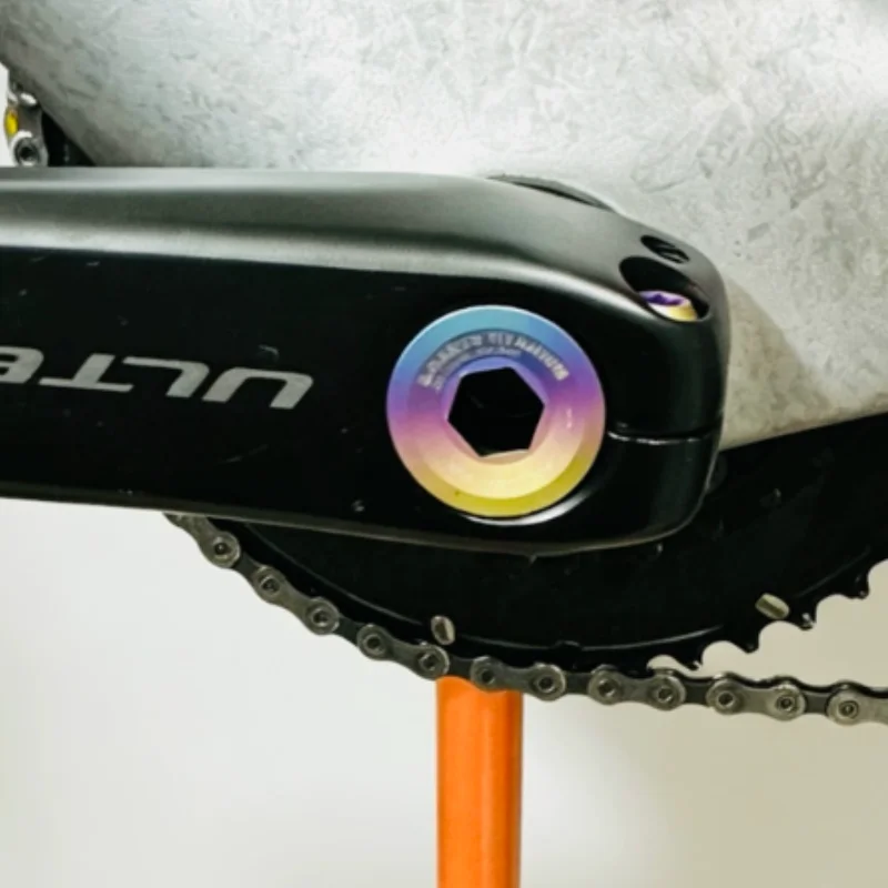 Titanium Alloy Crank Covers SL Screw Series Fixing Bolts & Covers for Mountain & Road Bikes Compatible with Shimano XT UT DA