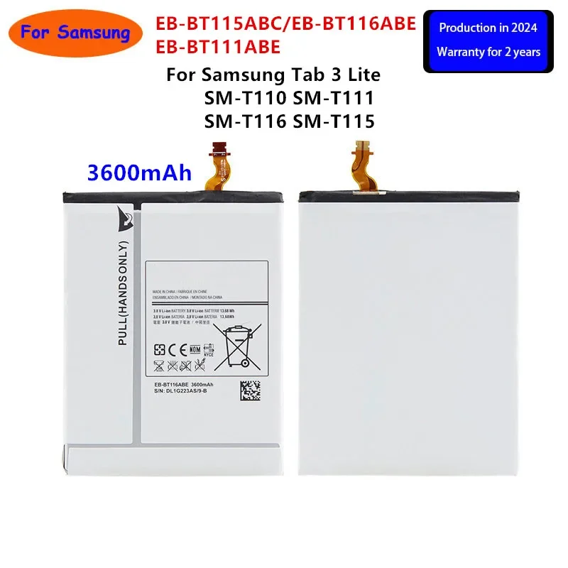 

Brand New EB-BT115ABC EB-BT116ABE EB-BT111ABE 3600mAh Battery For Samsung Tab 3 Lite SM-T110 SM-T111 T116 T115