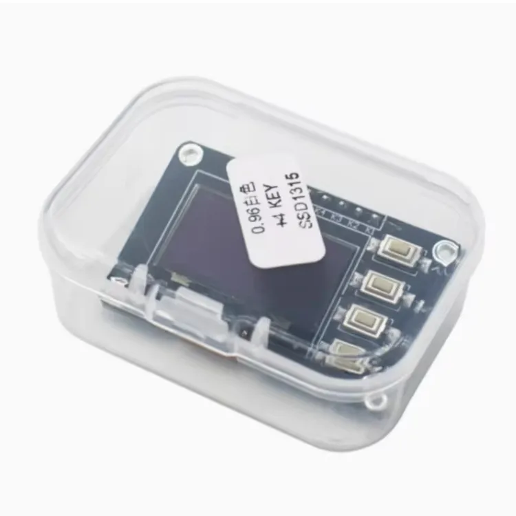 0.96 Inch OLED Display Screen White Blue 12864 Screen Module With Matrix 4 Key Interfaces Keyboard IIC SSD1315