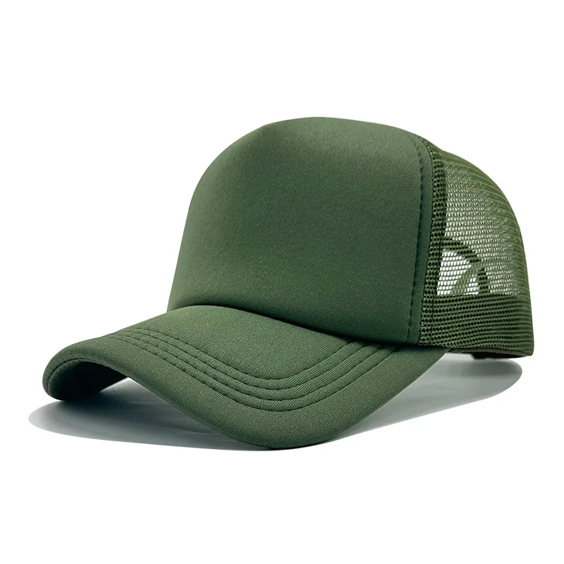 Angepasst Gedruckt Logo Schwamm Mesh Cap Einfarbig Baseball Hut Sonnenschirm Und Sonnenschutz Reise Caps Lkw Kappe Entenschnabel Hüte
