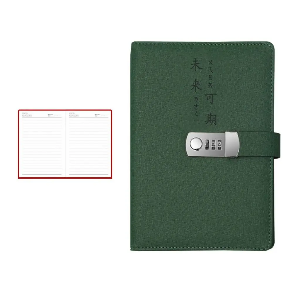 A5 100Sheets Diary Book with Lock Lucky Letter Thickened Lockable Secrets Journal Writing Pads Stationery