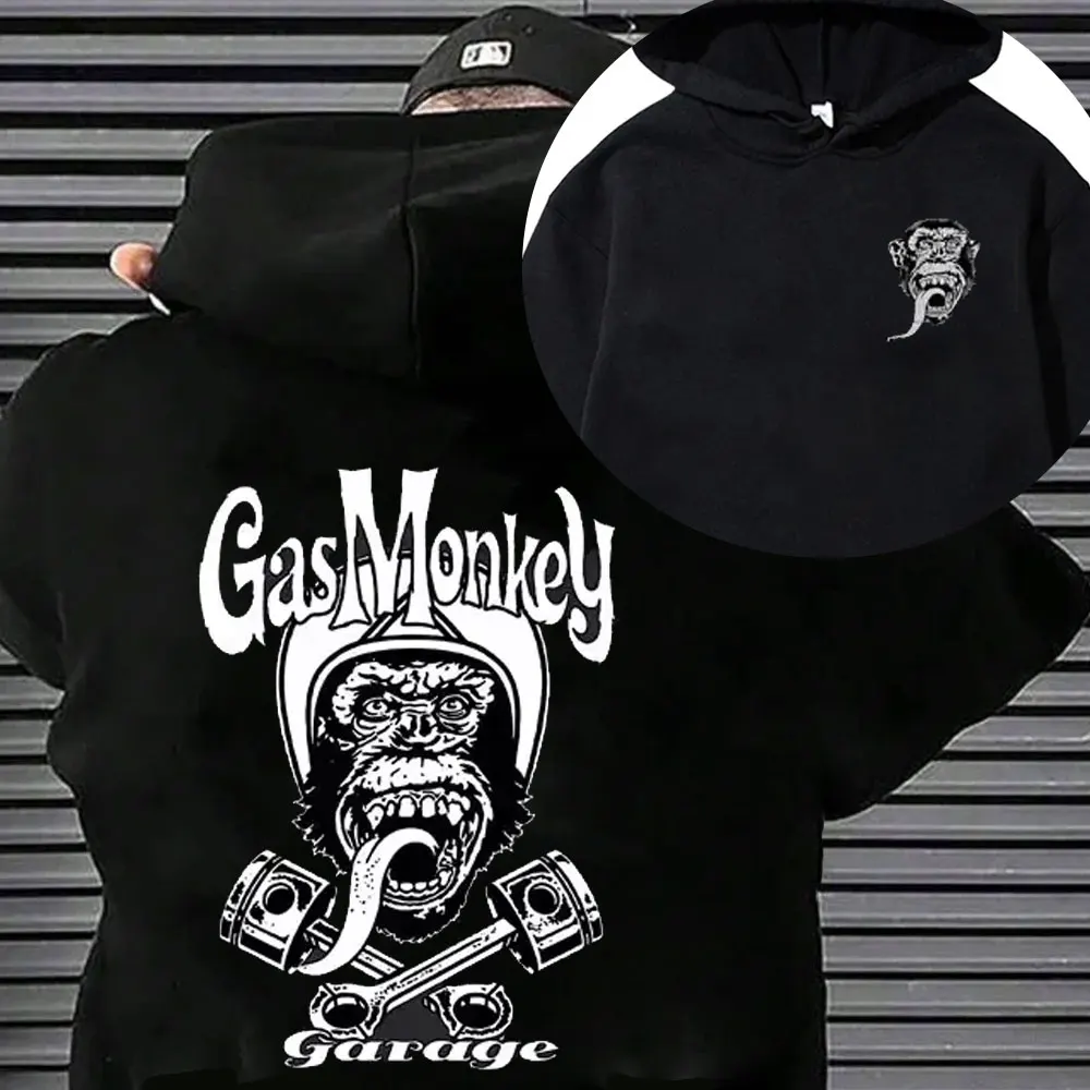 Trending Gas Monkeys Garage Print Long Sleeve Hot Sale Vintage Fashion Men Sweatshirt Unique Classic Streetwear Harajuku Hoody