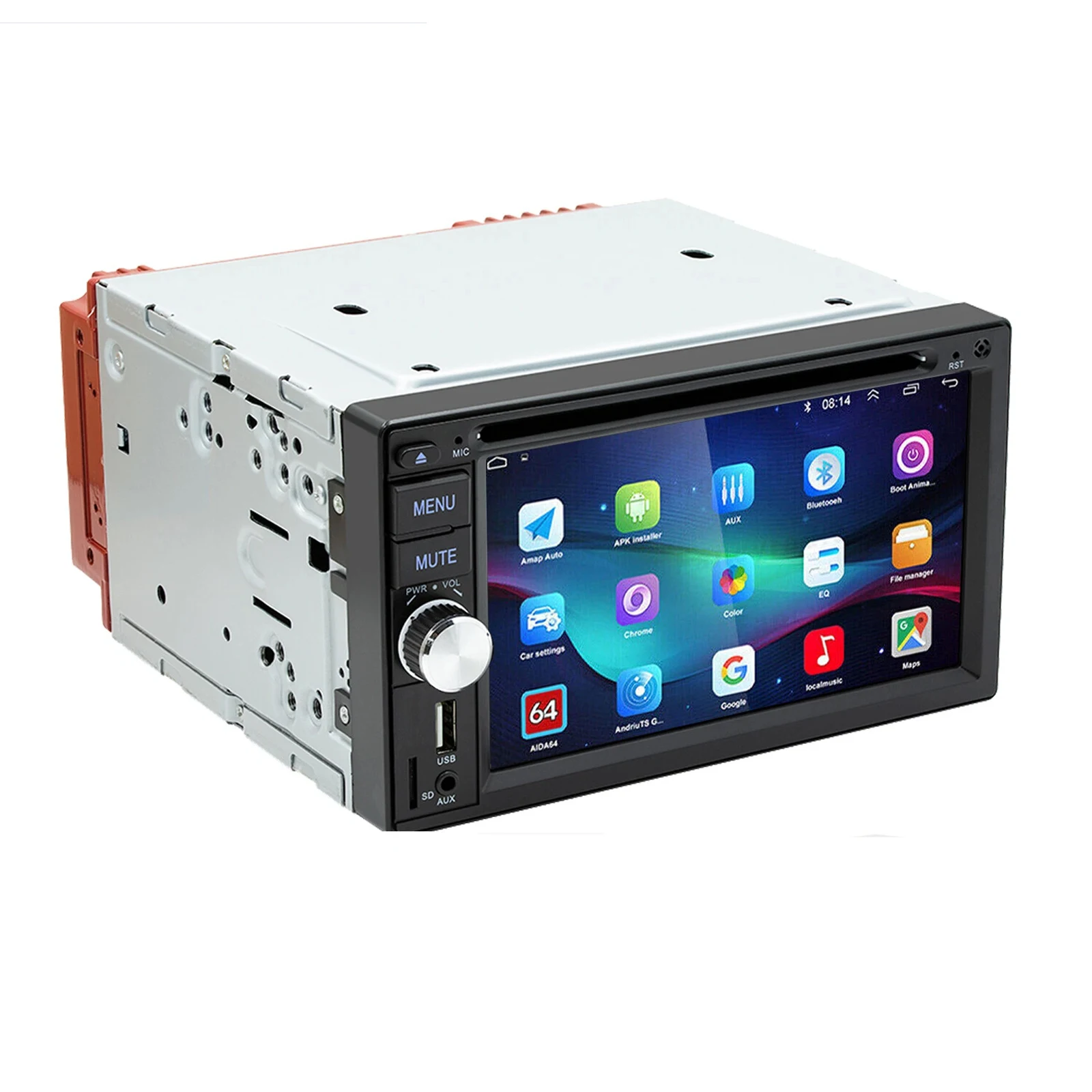 MOPECT 6.2 Inch Draadloze Carplay Android Auto Dubbele 2 DIN Autostereo Radio CD DVD Speler AUX FM Bluetooth USB MP5 Mirror Link - afbeelding 2