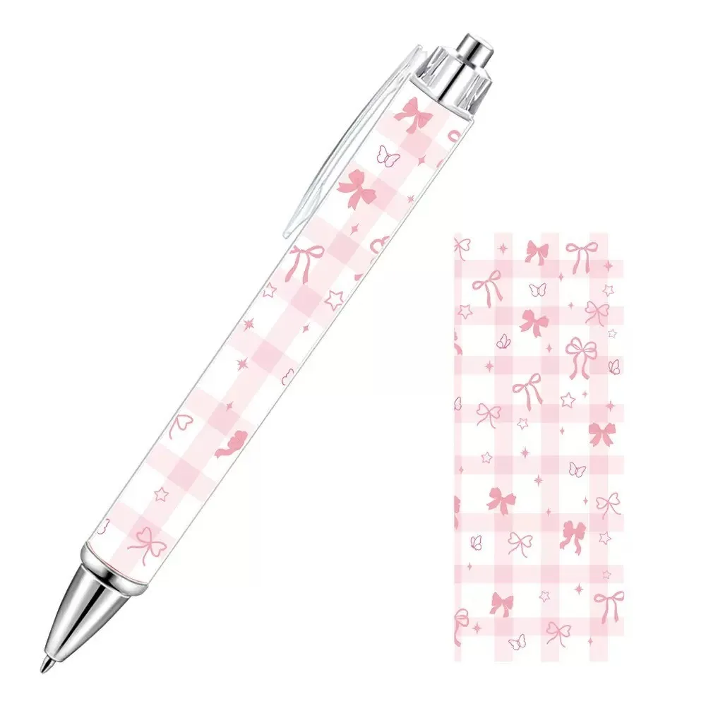 

Love Heart Plastic Pen Ballpoint Pen Paper Insertion Inner Rod Gift Pen Roll Paper Bow-Shaped Ballpoint Pen Teacher Gifts
