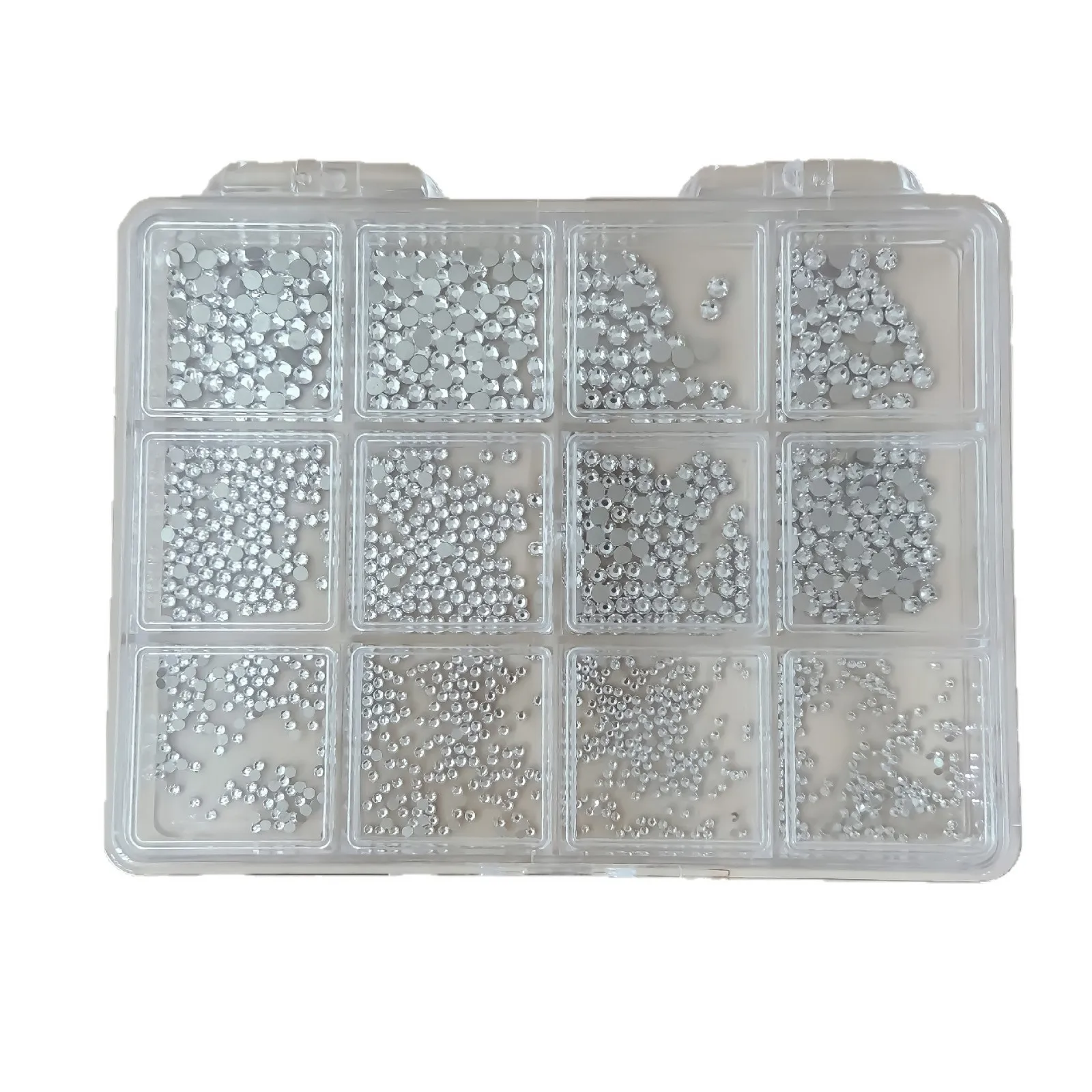 12 شبكة علوية متألقة K9 33-قطع الزركون مسمار الفن السحر الملونة شقة وأشار S/M الماس الراين مانيكير لتقوم بها بنفسك الزينة #6