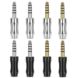 5 Pole Stereo HiFi Balanced Earphone Plug 2Pcs Professional 4.4mm Headphone Plug Connector