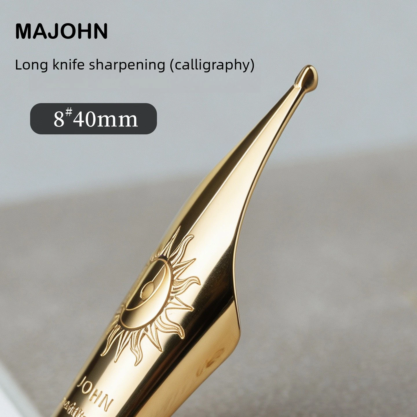 MAJOHN No. 8 40 Long Blade Sharpening Pen Nibs NF NM0.6~0.8 Hand Polished Large Iridium Pen Tip Stationery School Supplies