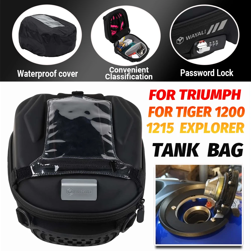 

For TRIUMPH Tiger1200 Tiger 1200 1215 Explorer XC XCA XCX XR XRT XRX Alpine Accessories Travel Fuel Tank Bag TankLock Racing Bag