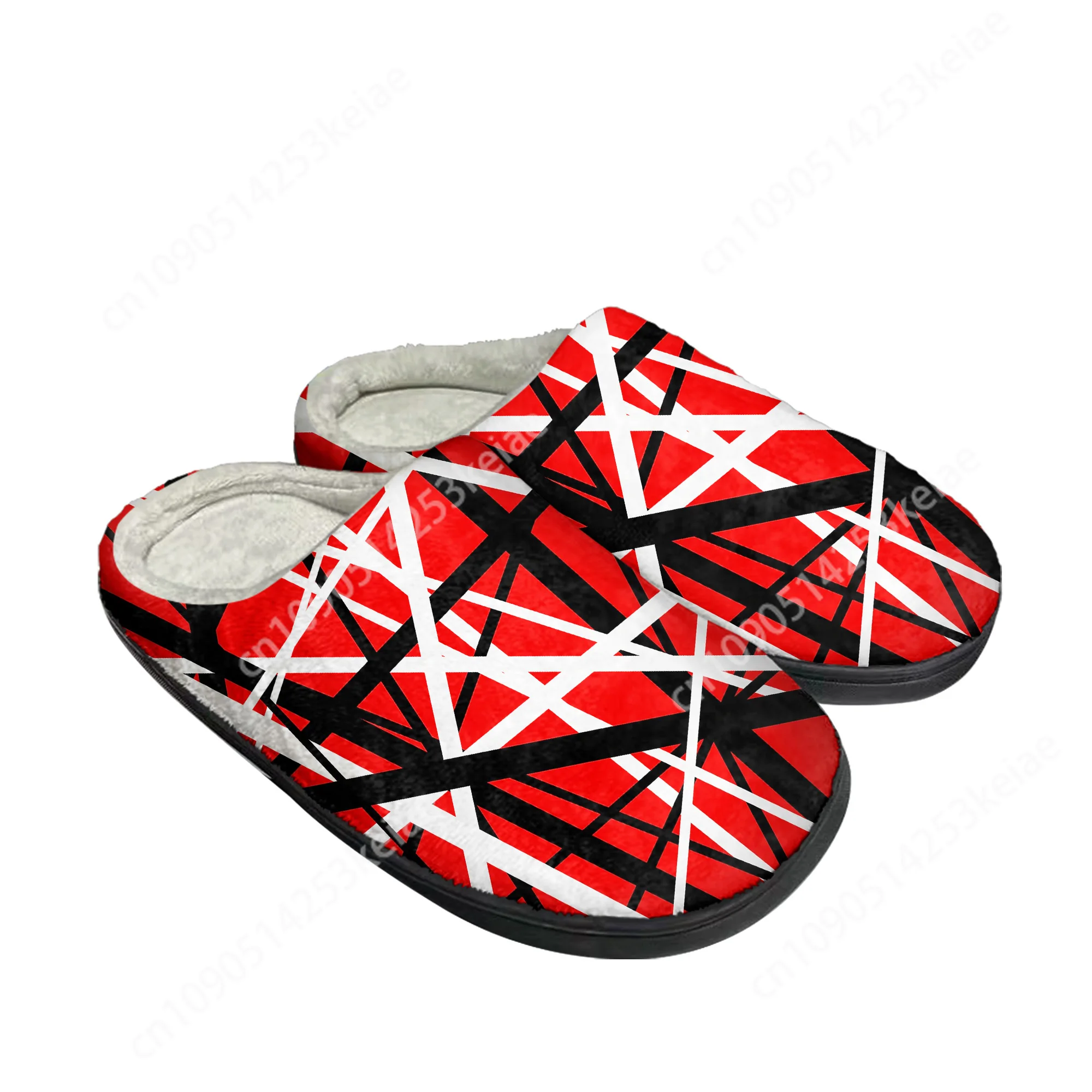 

Van Evh 5150 Stripes Halen Home Cotton Custom Slippers Mens Women Sandals Plush Rock Band Casual Keep Warm Shoes Thermal Slipper