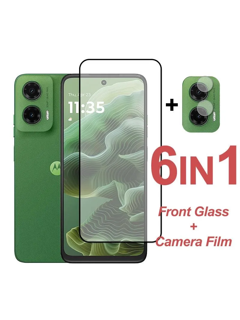 Verre trempé à couverture complète pour Motorola Moto G35 protecteur d'écran en verre sur Moto G35 Film de protection d'objectif de caméra de téléphone Moto G35